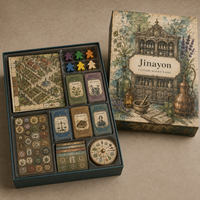 Jeu de société personnalisé en carton sur le thème de la pharmacie historique européenne et du jardin médicinal, jeu de stratégie d'apothicaire, plateau pliable pour