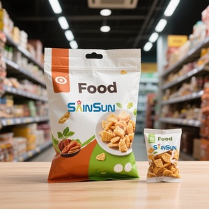 Custom Printing Plastic Food Packaging <b>Bag</b> <b>Zip</b> Lock Stand up Pouch <b>Bag</b> With Window for Banana Peanut Butter - Product Image 5