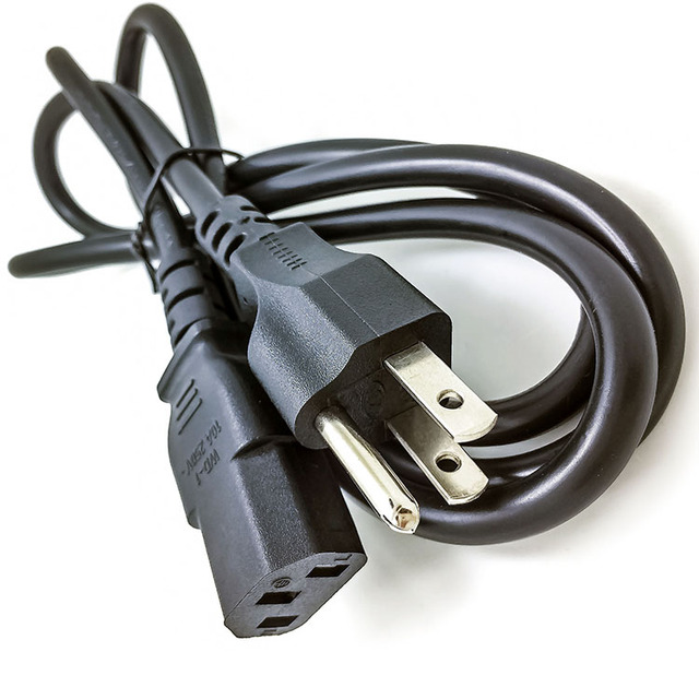 Wholesale US Black Power Cord with Plug 1.5M 1.8M Power Cords for Desktop Lap Top Iec C7 C13 C5