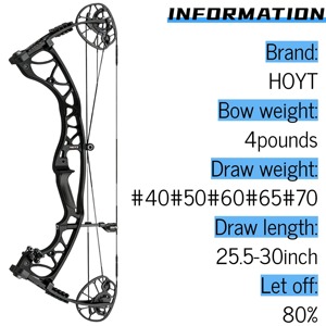 ชุดธนูคอมพาวด์ HOYT พร้อมกลไก TORREX CAM น้ำหนักดึง 40-70 ปอนด์ ความยาว 25.5-30 นิ้ว แรงปล่อย 80% สำหรับการล่าสัตว์ 230727501 Hoyt Compound Bow 2 - Product Image 6