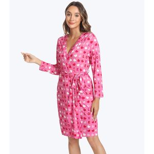 ชุดคลุมยาวสำหรับผู้หญิง ขายส่ง ผลิตจากใยไผ่ น้ำหนักเบา สไตล์กิโมโน มีกระเป๋า ใช้เป็นชุดนอนได้ - Product Image 5