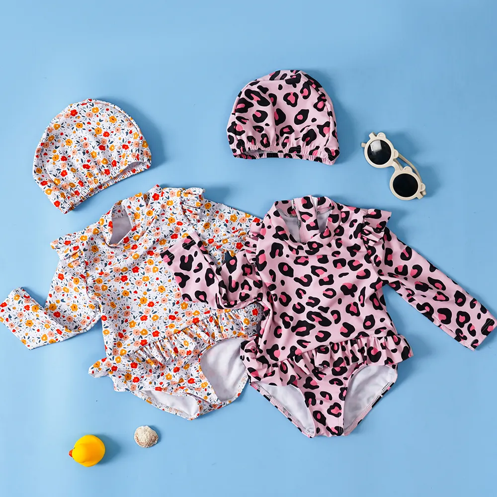 Individuelles Baby-Mädchen-Badewäsche bedruckt Mädchen Bademode Sommer-Badeanzug für Babys und Mädchen