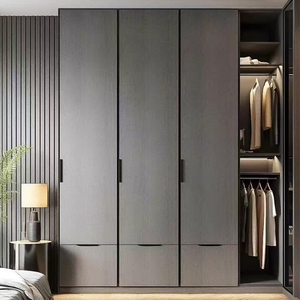 Armarios de Dormitorio Principales de Madera Minimalistas Pintados a Mano Profesionalmente en Gris Premium de YALIG - Product Image 1