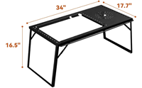 Kit de table de camping pliable en aluminium IGT avec étui de transport - Meubles d'extérieur portables pour pique-niques, voyages en camping-car et utilisation en extérieur