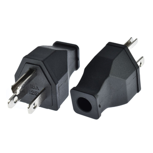 <span class=keywords><strong>Adaptateur</strong></span> de cordon d'alimentation Thaïlande USA <span class=keywords><strong>Canada</strong></span> 15A 125V Utilisation industrielle Mise à la terre standard Prise électrique à 3 broches en cuivre nickelé - Product Image 1