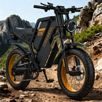 Bicicleta Eléctrica al por Mayor con Neumático Grueso de 20'' y Motor Trasero, Suspensión Completa, Disponible en Almacenes de la UE/EE. UU., Modelo 2025