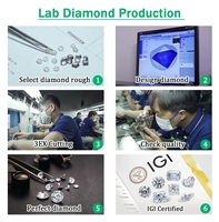 Starsgem Laboratuvar Elması Toptan Fiyatı 0.5ct - 3ct Laboratuvarda Üretilmiş Elmas CVD DEF VS Sertifikasız Gevşek Elmaslar