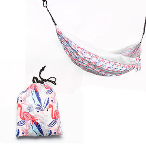 पोर्टेबल सिंगल पॉलिएस्टर फोटो प्रिंटिंग कैंपिंग हैममॉक 275*145 सेमी समायोज्य बास्क के साथ - Product Image 6