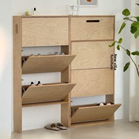 Meuble à chaussures en bois massif Wind Ocean, armoire de rangement multifonctionnelle grande capacité pour entrée, meuble décoratif