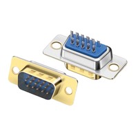 Connecteur VGA 3 rangées mâle et femelle, interface DB15, coque en fer