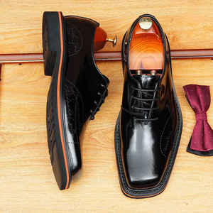 <b>Extravagance</b> British Casual Style High Quality Men <b>Dress</b> Shoes Oxfords Fashion New Men Genuine Leather Wedding Shoes - Product Image 4