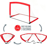 Ensemble de hockey sur sol pour enfants, but de hockey pliable avec 2 bâtons de hockey et 2 balles, jeu de hockey de rue portable pour la cour