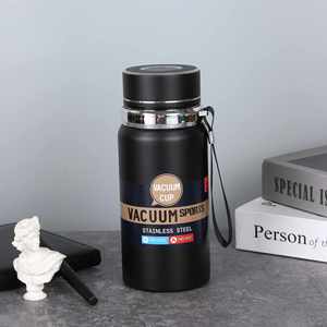Custom Logo 316 Stainless Steel Vacuum Insulated <b>Water</b> <b>Bottle</b> 600ml 800ml 1000ml Leakproof Flask with <b>Carry</b> <b>Strap</b> - Product Image 6