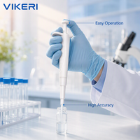Pipette de laboratoire à volume fixe, mini-pipette 10ul 25ul 50ul 100ul, pipetteur monocanal, pipetteur de laboratoire précis VIKERI