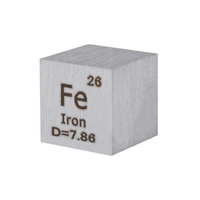 Cube élémentaire 24,5 mm et 1 pouce, spécimen métallique à densité pure, objet de collection, cadeau pour les amateurs, découpe moderne