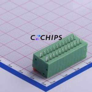 KF141R-2.54-12P Spring Terminal Block Bent Lead Through Hole,P=2.54mm Connector 2.54mm 12P 12 2A - Product Image 2