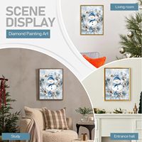 Kit de Peinture Diamant DIY Série Père Noël Transfrontalier Marque STAR, Cadre 5D Lumineux, Diamants Écologiques 30x40cm, Art Déco