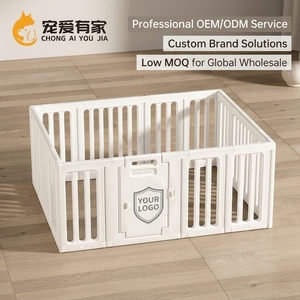 卸売75cm高ペット用プレイペン、モジュール式犬用フェンス、室内子犬用運動ペン（ドア付き）、中型小型犬用、メーカー直販 - Product Image 2