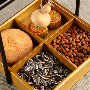 Cesta de bambú para aperitivos, caja de dulces creativa de estilo chino, caja para frutos secos, caja de almacenamiento doméstica, caja para frutas de la sala de estar - Product Image 4