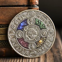 Pièce de monnaie commémorative personnalisée sur mesure avec logo, en alliage de zinc émaillé 3D doré, avec boîte, pour souvenirs et défis