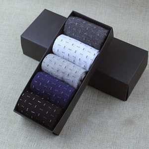 5 calzini da uomo paia/set del <span class=keywords><strong>quarto</strong></span> trimestre calzini multicolori in cotone semplice e traspirante calzini commerciali per la giornata lavorativa essenziali - Product Image 4