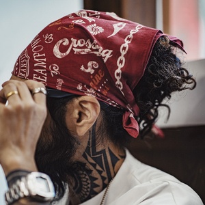 <span class=keywords><strong>Bandana</strong></span> Vintage da Uomo e Donna, Foulard Stampato Americana Retrò, Sciarpa per Collo e Testa, Tendenza Estiva 2026 - Product Image 4