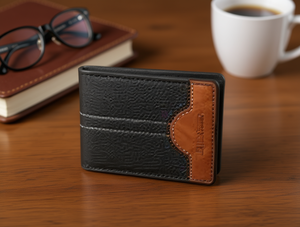 Portafoglio da Uomo in Vera Pelle, Chiusura a 7 Pieghe, Stile Minimalista, Ideale come Regalo - Product Image 2