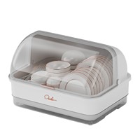 Plastik-Geschirrschrank Extra-Große Bodenstehende Küchenablage mit Deckel Staubdicht Modernes Minimalistisches Design