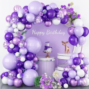 Guirnalda de <span class=keywords><strong>Globos</strong></span> rosa y púrpura para decoración de fiestas, Kit de arco de <span class=keywords><strong>Globos</strong></span> de mariposa de Metal, rosa y púrpura, <span class=keywords><strong>Globos</strong></span> de cumpleaños y boda - Product Image 2