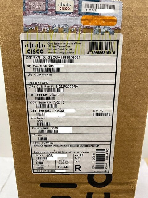 FACTORY SEALED VG310 Modular 24 FXS Port VoIP Gateway + + PWDM3-64