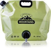 Conteneur d'eau pliable portable sans BPA pour le camping en plein air (avec robinet) Convient pour la randonnée