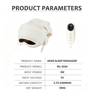Casco de Presoterapia Ocular 2 en 1 con Compresa Cálida, <span class=keywords><strong>Audio</strong></span> Inalámbrico y Dispositivo de Relajación, Recargable por USB, OEM - Product Image 6