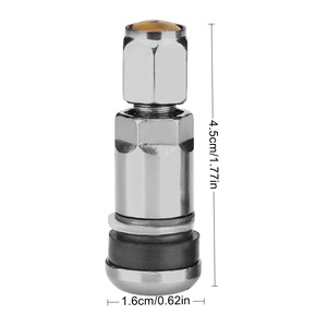 Tiges de <span class=keywords><strong>valve</strong></span> de pneu <span class=keywords><strong>tubeless</strong></span> en alliage d'aluminium à fond plat <span class=keywords><strong>pour</strong></span> voiture, SUV, moto – Remplacement anti-explosion <span class=keywords><strong>pour</strong></span> jantes automobiles - Product Image 4