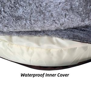 वाटरप्रूफ मानव कुत्ते बिस्तर स्मृति फोम हटाने योग्य और धोने योग्य कवर मखमली सोफा कुत्ते बिस्तर - Product Image 3