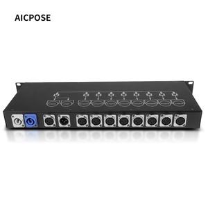 Expansor de Red DMX de 8 Vías AICPOSE para Consola de Iluminación, Expansor de Red Sólido DMX512 de 8 Puertos - Product Image 1