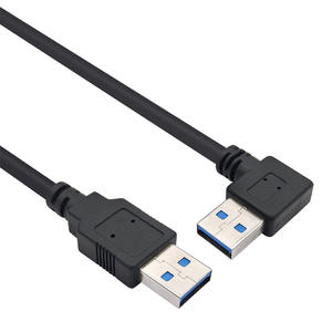 Câble d'extension USB 3.0 Type A à 90 degrés (gauche et droite) avec gaine en nylon blindée, charge rapide 5A, pour ordinateur/<span class=keywords><strong>appareil</strong></span> <span class=keywords><strong>photo</strong></span>, 30-50 cm - Product Image 2