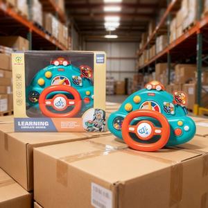 Juguete Educativo Temprano con Volante de Plástico para Bebés y Niños Pequeños, Simulación de Asiento Trasero de Coche, con Batería, para Viajes Transfronterizos - Product Image 2