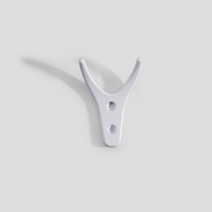 Nordic Grey Zinc Alloy Wall-Mounted <b>Clothes</b> <b>Hanger</b> Horn-Shaped Clothing Rack <b>for</b> Bathroom Closet or Wardrobe <b>Door</b> Hardware - Product Image 2