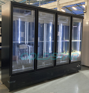 4 Cửa Dọc Thiết Bị Làm Lạnh Đồ Uống Chai Cooler Showcase Tủ Lạnh - Product Image 2