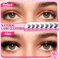 Cils artificiels synthétiques transfrontaliers très demandés, styles segmentés 40/60/80/100D pour volume, 780 pièces par paquet