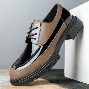 Summer Men's English-Style Round-Toe Genuine Leather Wedding <b>Shoes</b> Business Casual Wear Breathable <b>Height</b> <b>Increasing</b> - Product Image 3