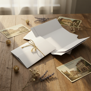 经典复古三折式商店礼品卡定制特殊纸张精美婚礼请柬 - Product Image 5