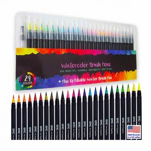 100 couleurs uniques, encre douce et mélangeable, stylos marqueurs à pointe en nylon pour dessin et aquarelle - Product Image 1
