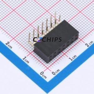 HC-PM254-8.5H-2x7PW Pin Socket Bent Lead Through Hole,P=2.54mm Connector 2x7P 2.54mm 2.54mm Square Hole - Product Image 1