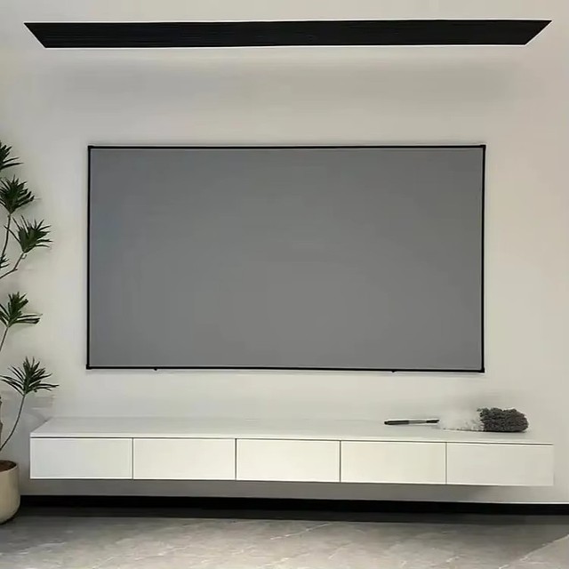 Boying New Frame 120inch Fresnel Projection Screen 8K UHD 16:9 Home Theater 80% ALR Ultra Short Throw