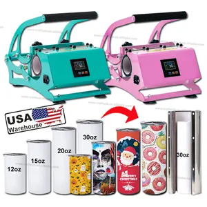 USA US Warehouse 20oz 30oz 20 30 oz DIY Sublimation Printing Straight Blanks Skinny Cup Mug Tumbler Heat Press Machines For Sale