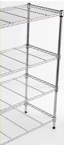 Estantería de alambre cromado ajustable de 4 estantes, almacenamiento de Metal multifuncional para garaje, baño, <span class=keywords><strong>armario</strong></span>, lavadero o cocina - Product Image 4