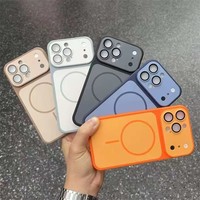 Funda Magnética Esmerilada de Lujo para Teléfono Móvil con Caja de Empaque para iPhone 17 18 Pro Max, Protección de Lente, Cubierta para Teléfono Celular