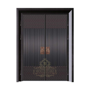 <span class=keywords><strong>Porta</strong></span> d'Ingresso Premium in Acciaio Inossidabile Rinforzato per Case di Lusso con Vetri Laterali, Serratura Intelligente e Guarnizione Inferiore - Product Image 5