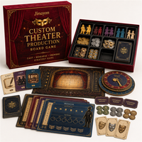 Jeu de société personnalisé pour la production théâtrale, impression dorée en relief quadricolore sur carton pour l'édition B2B et l'éducation